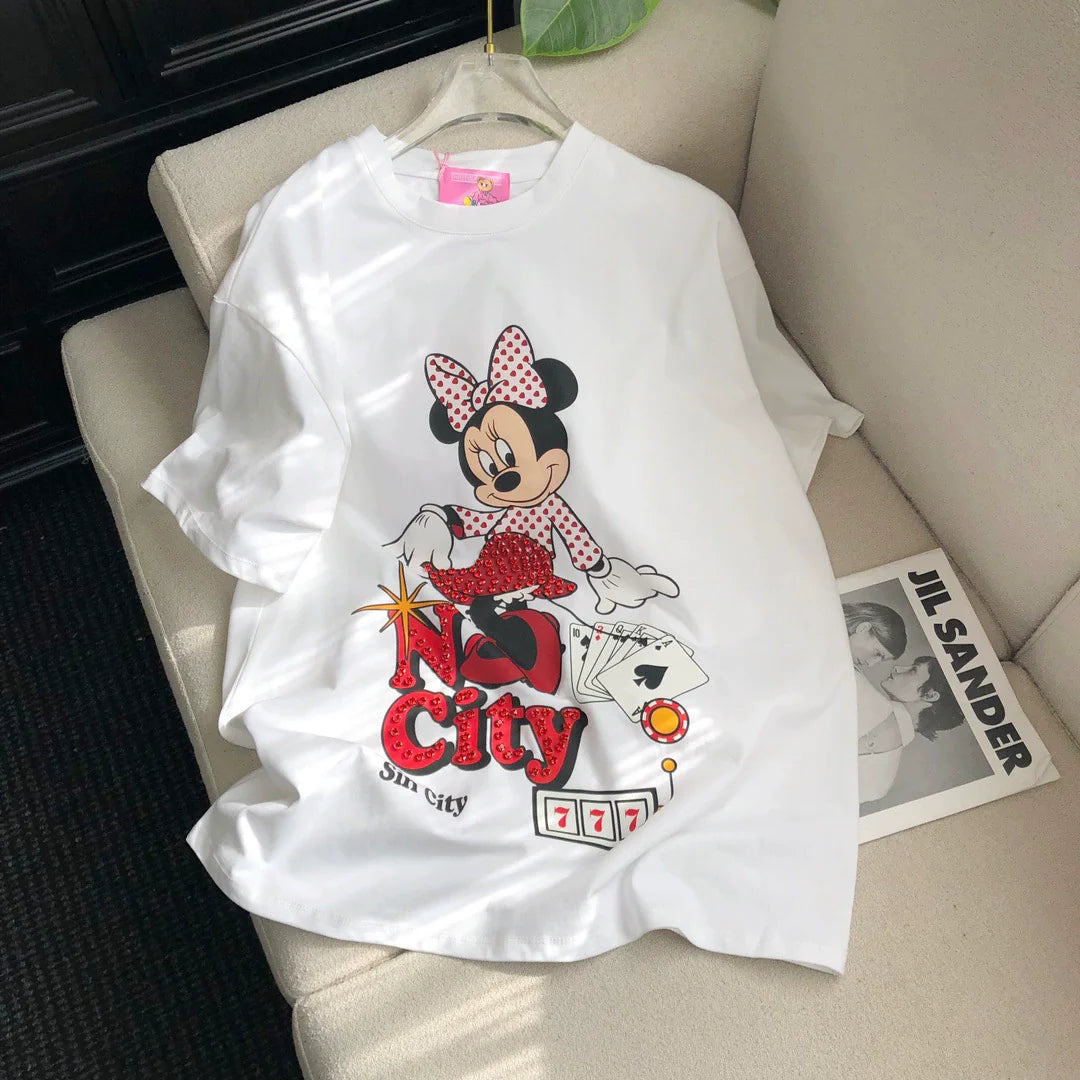 MN-Retro Printed Heavy Industry Short Sleeve T-Shirt
