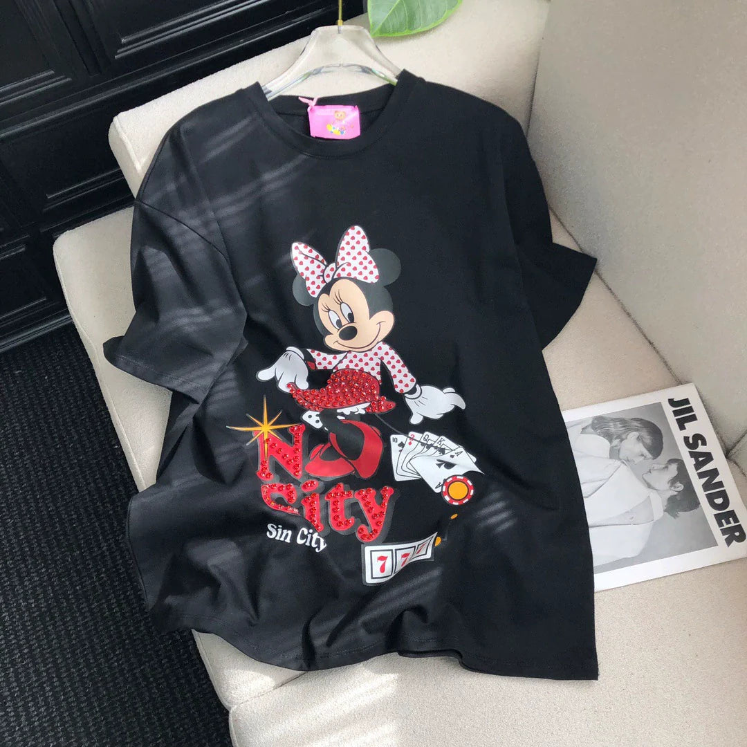 MN-Retro Printed Heavy Industry Short Sleeve T-Shirt