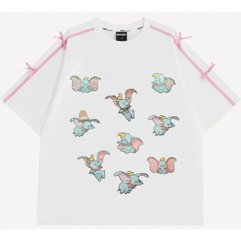 3D Embroidered🌺 3D Wool Hat Design Heavyweight Bow Tee