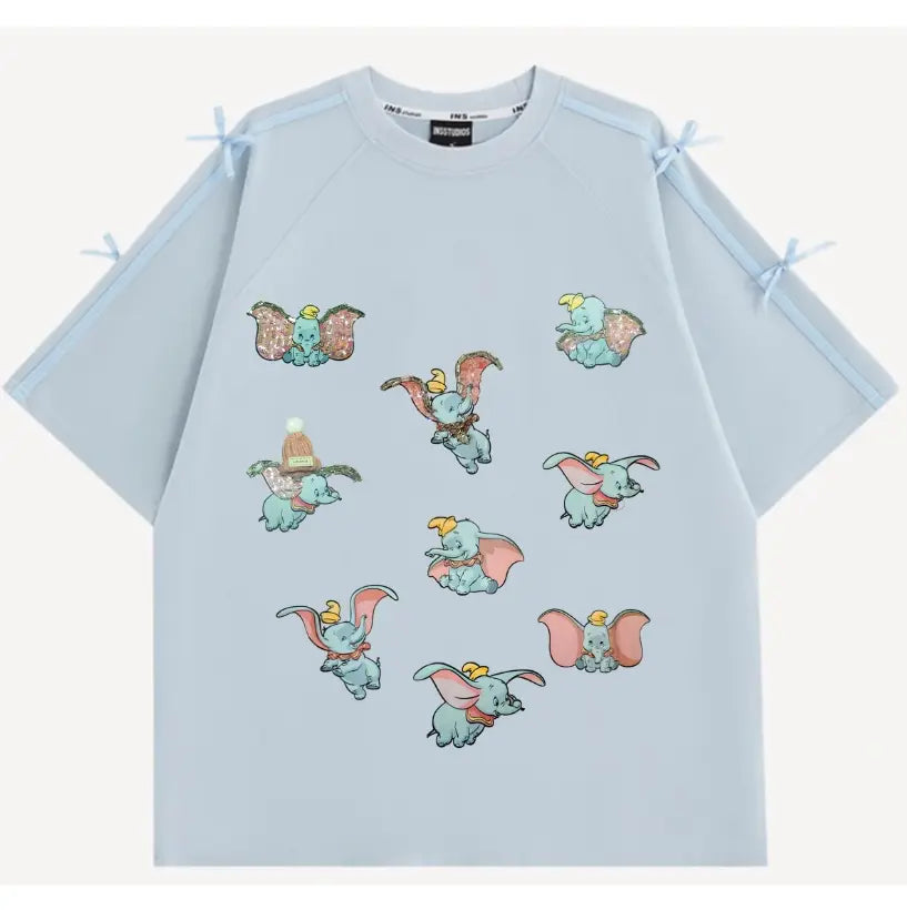 3D Embroidered🌺 3D Wool Hat Design Heavyweight Bow Tee