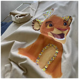 Childhood Memory Flash✨Sequin Simba Pattern Sweatshirt is Awesome