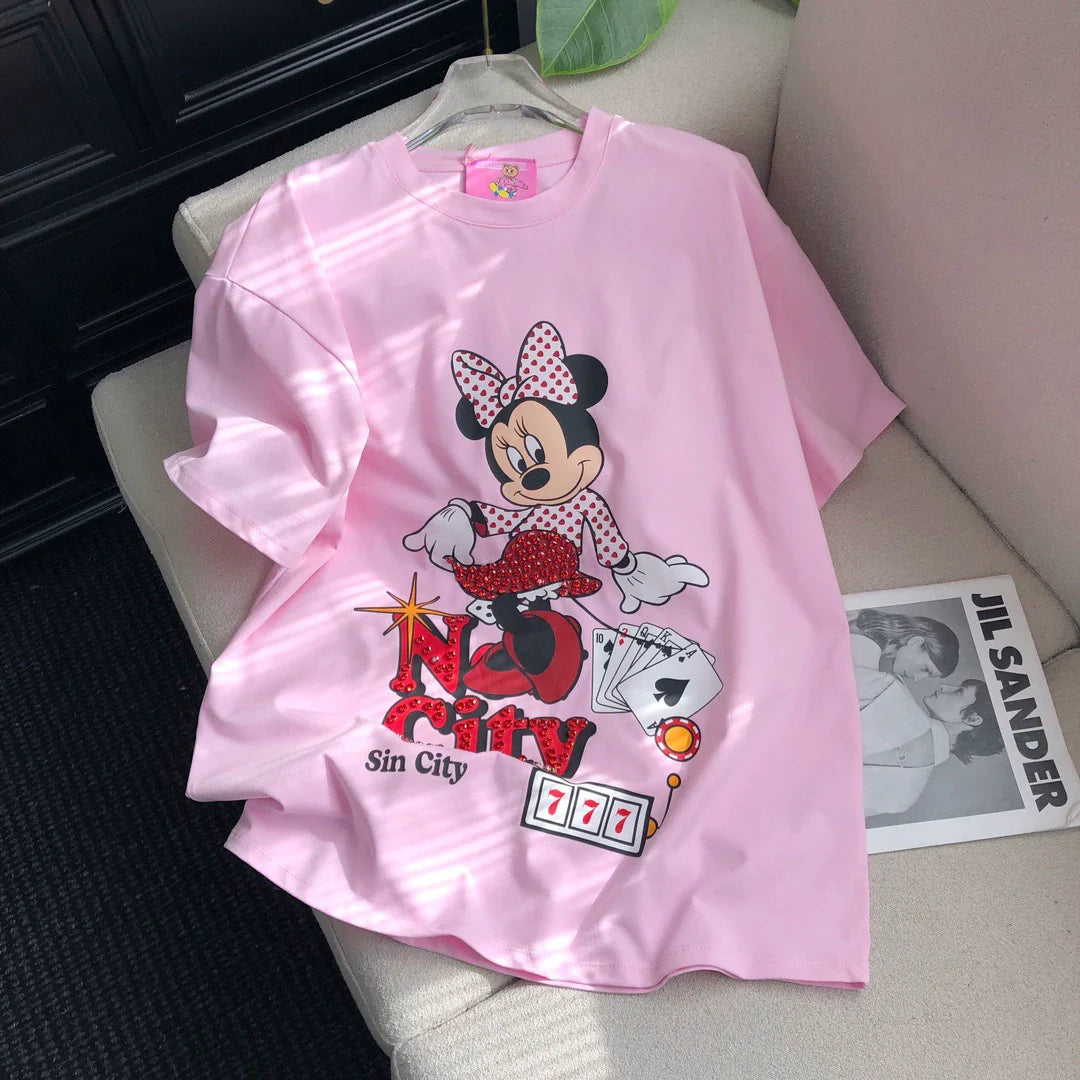 MN-Retro Printed Heavy Industry Short Sleeve T-Shirt
