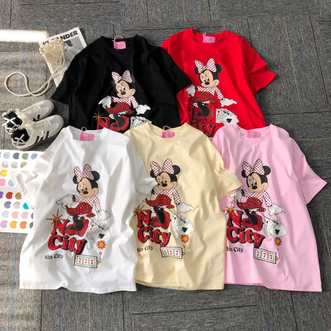 MN-Retro Printed Heavy Industry Short Sleeve T-Shirt