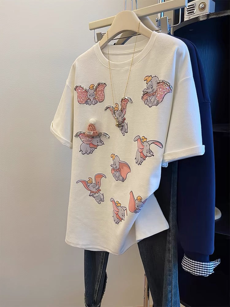 3D Embroidered🌺 3D Wool Hat Design Heavyweight T-Shirt