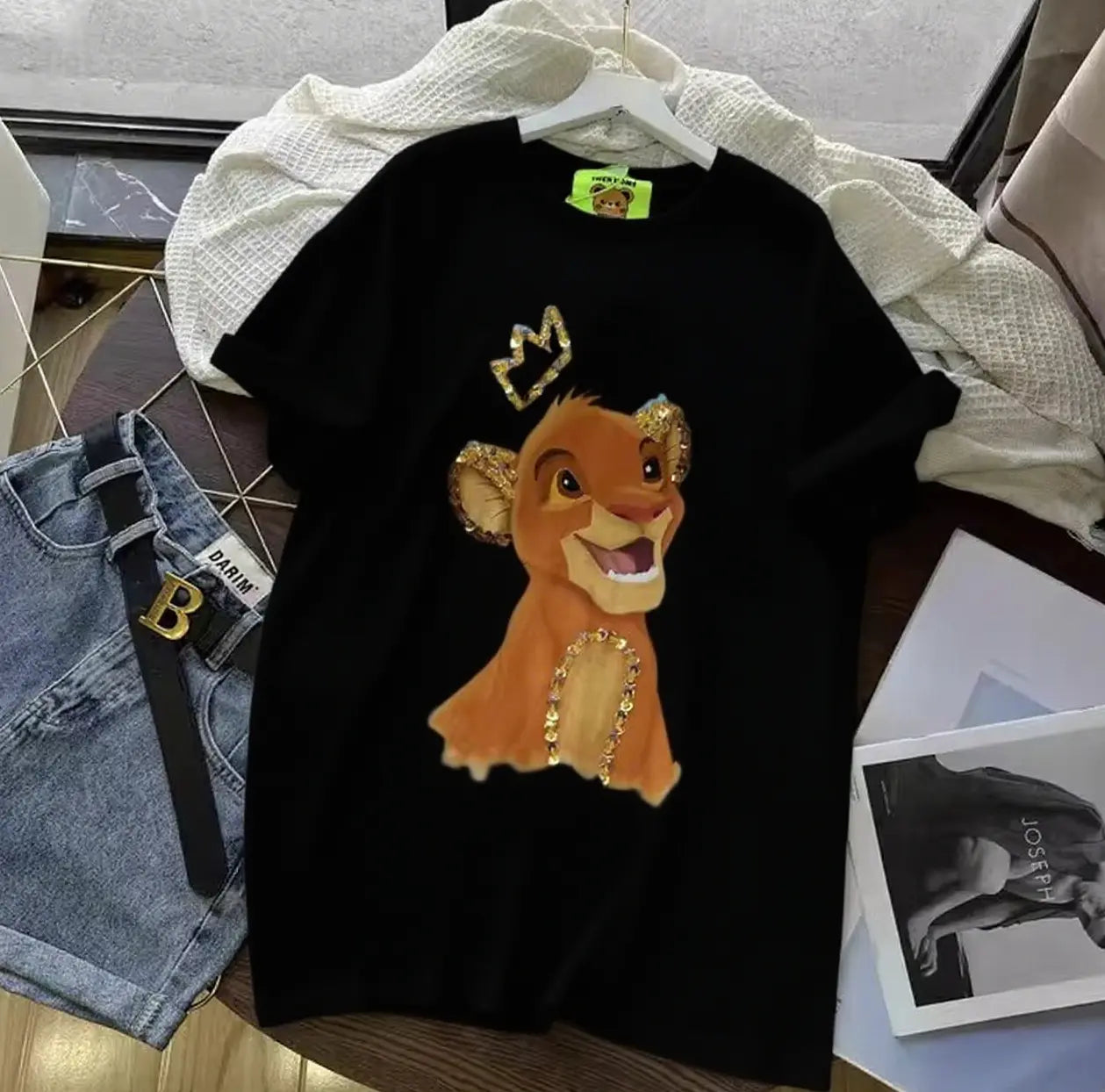 Childhood Memory Flash✨Sequin Simba Pattern Sweatshirt is Awesome