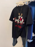 3D Embroidered Cap & Cartoon Short-Sleeve Tee - Heavy Craftsmanship Design
