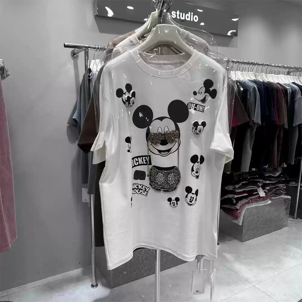 🎀Heavy work-3D pattern hand-beaded Tee