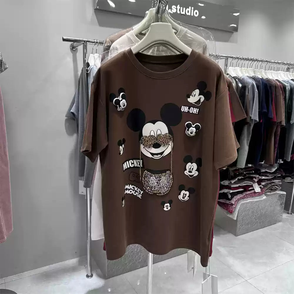 🎀Heavy work-3D pattern hand-beaded Tee