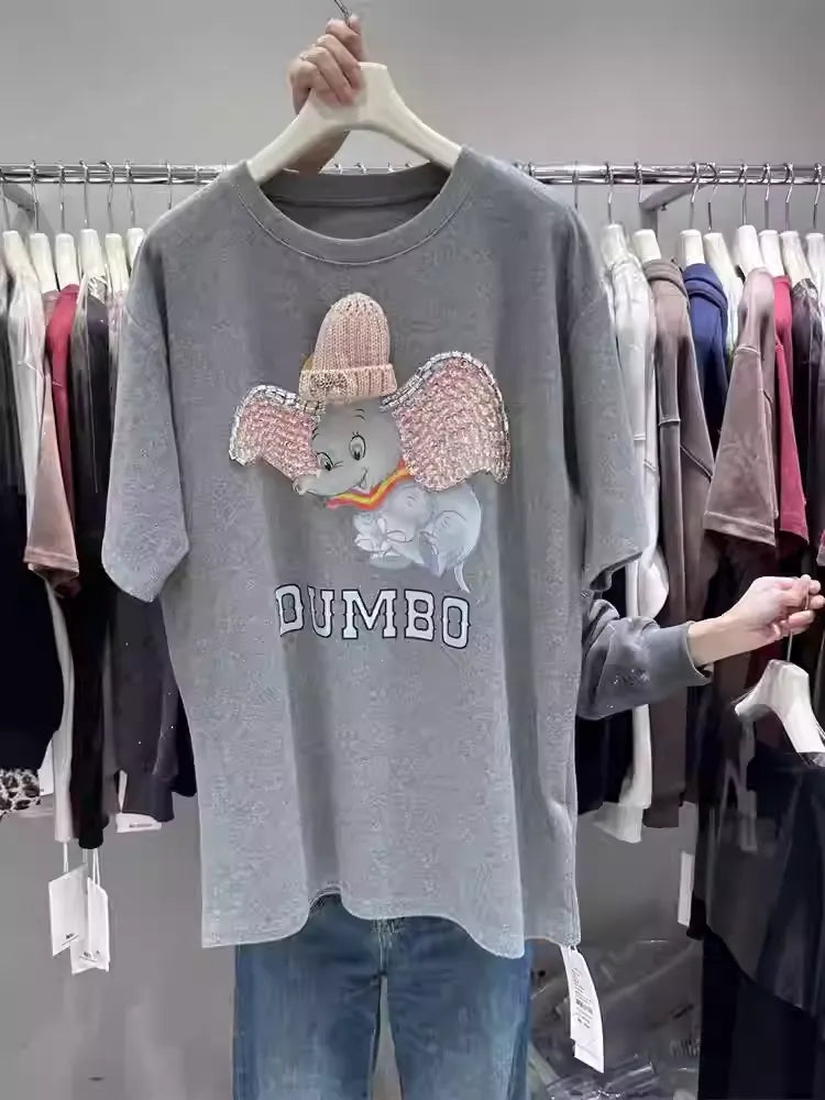 Sparkly Little Elephant Takes the Stage, the Eye - Catching Secret of Cute T - shirt