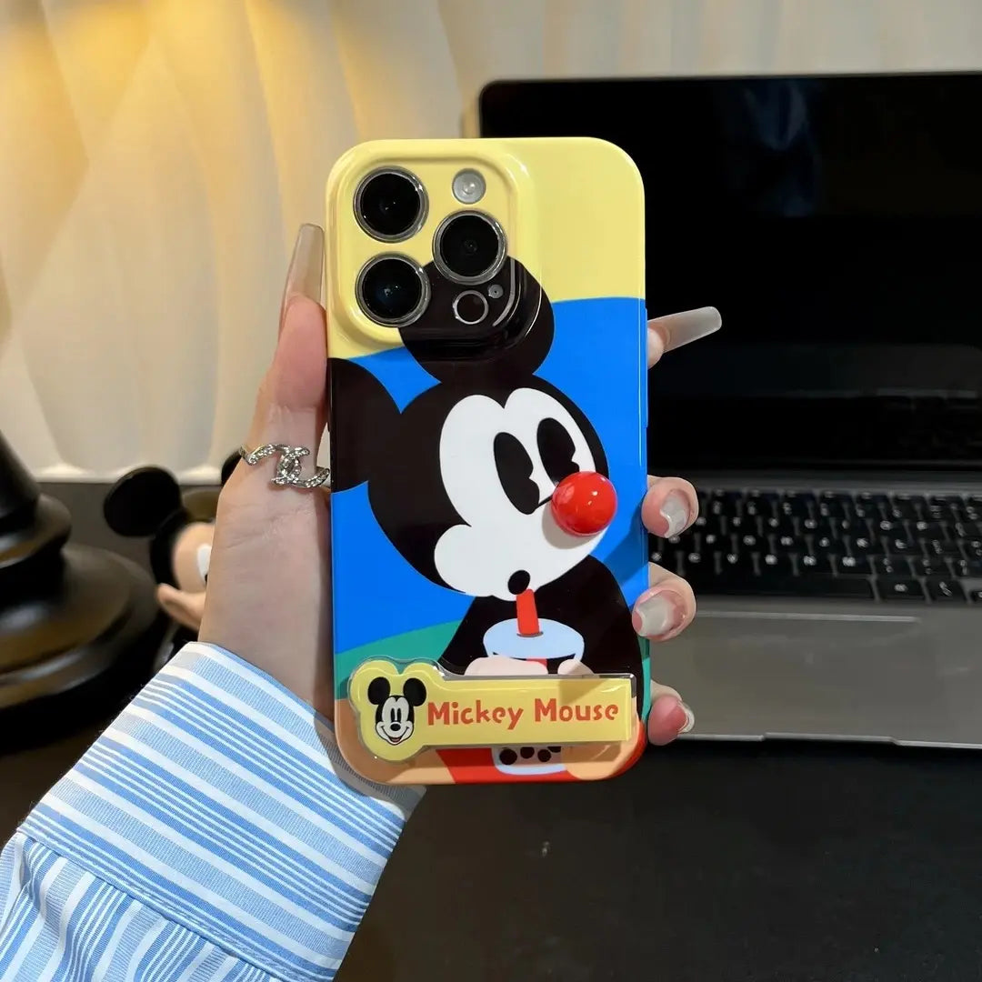 Viral✨ Cartoon Mickey 3D Red - Nose Couple Cases🟡Samsung