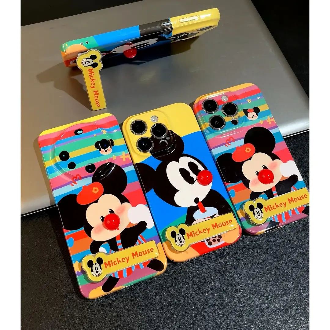 Viral✨ Cartoon Mickey 3D Red - Nose Couple Cases🟡Samsung