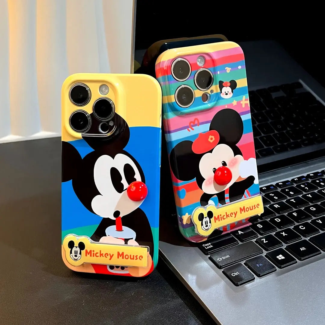 Viral✨ Cartoon Mickey 3D Red - Nose Couple Cases🟡Samsung