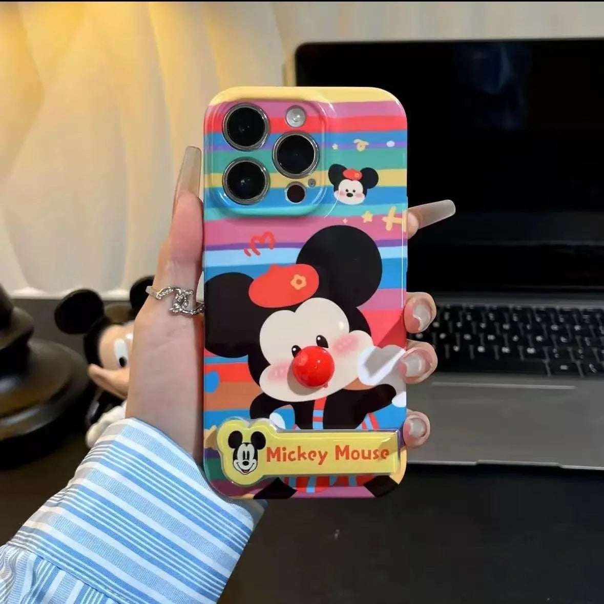 Viral✨ Cartoon Mickey 3D Red - Nose Couple Cases🟡Samsung