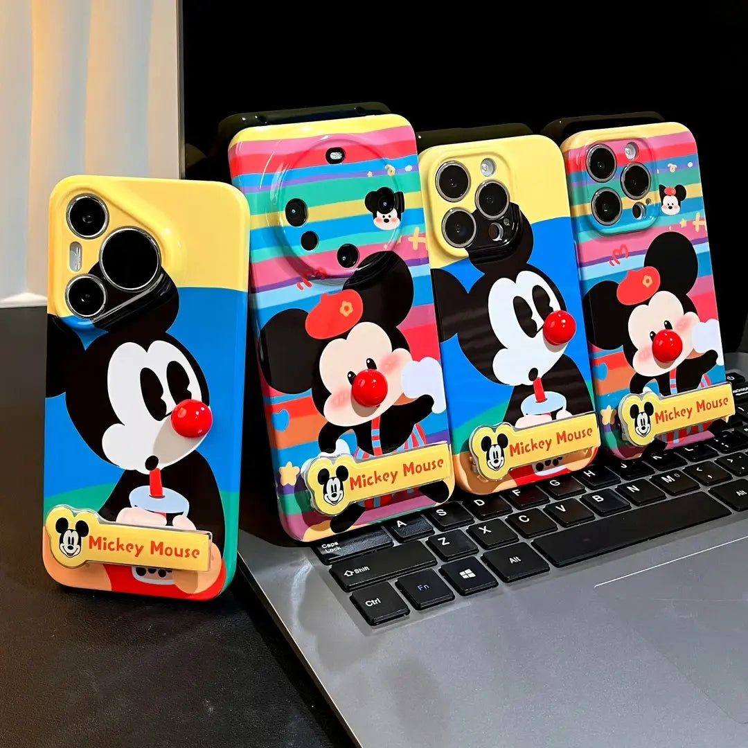 Viral✨ Cartoon Mickey 3D Red - Nose Couple Cases🟡Samsung