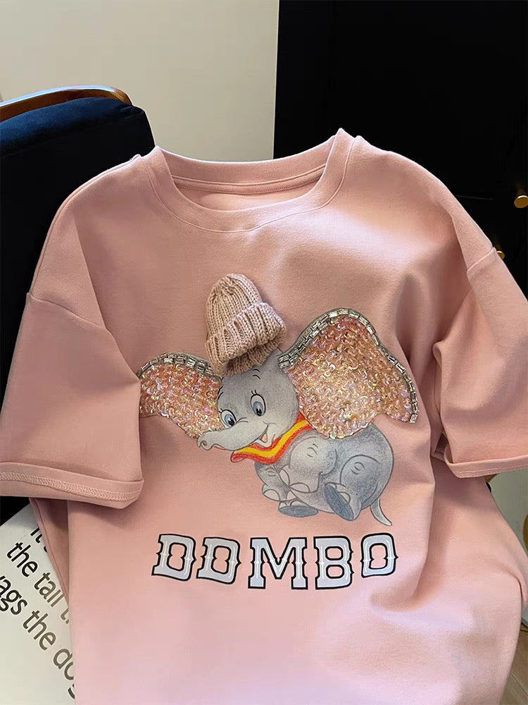 Sparkly Little Elephant Takes the Stage, the Eye - Catching Secret of Cute T - shirt