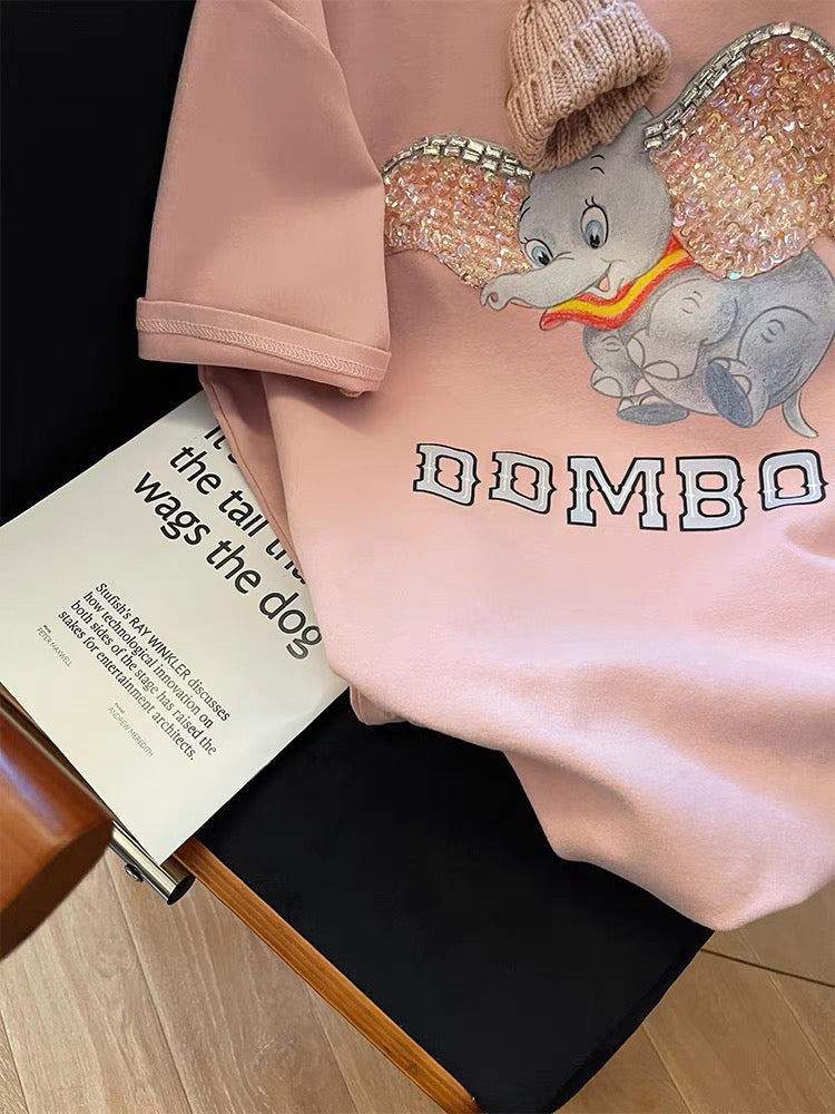 Sparkly Little Elephant Takes the Stage, the Eye - Catching Secret of Cute T - shirt