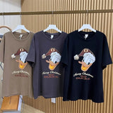 Full of Festive Feel! Donald Duck Rhinestone Christmas T - shirt