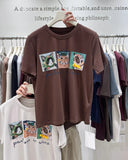 Style On Point🐈 Cat Illustration Tee—3D Accents Tell Stories
