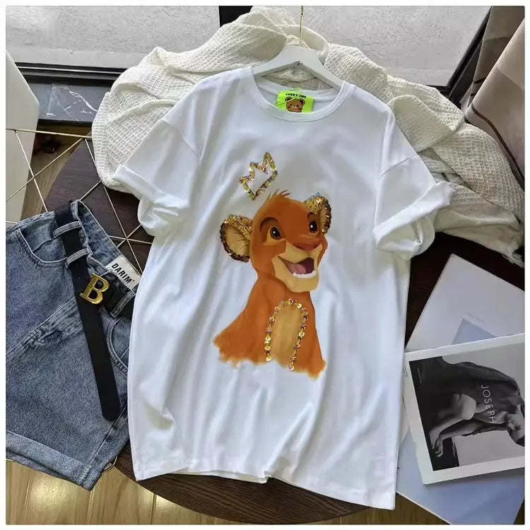 Childhood Memory Flash✨Sequin Simba Pattern Sweatshirt is Awesome