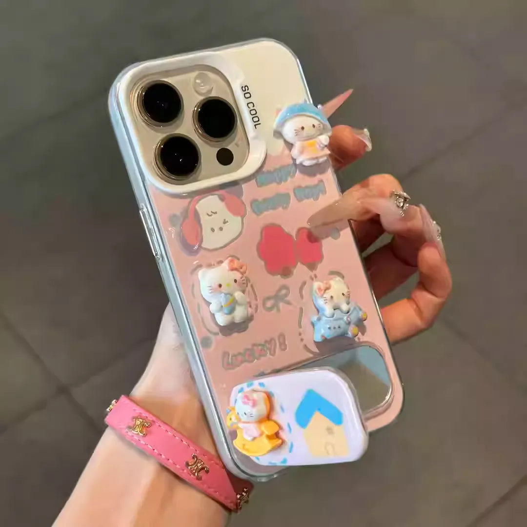 Girlish Heart Explodes～Sanrio Cute Pet Sliding Mirror Phone Case
