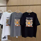 🐯Embroidered cartoon tiger short-sleeved T-shirt