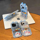 Adorable! Doraemon Transparent Crossbody Phone Case