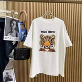 🐯Embroidered cartoon tiger short-sleeved T-shirt